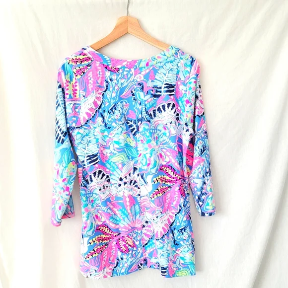 Lily Pulitzer Amina Fantasy Garden Cotton Tunic Top - Picture 6 of 7
